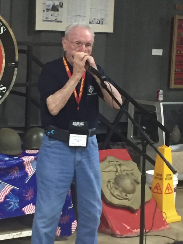 Day 12 - Iwo Jima Veteran Playing a Hot Harmonica